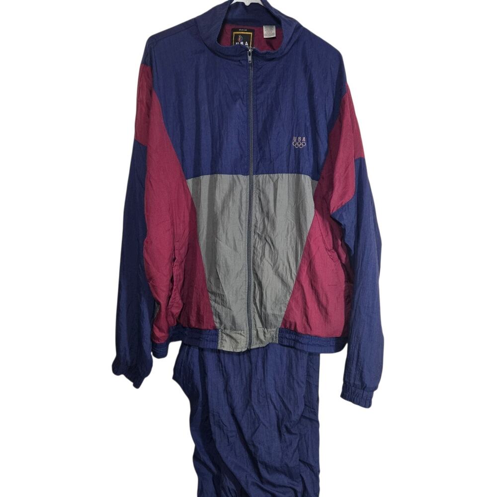 Vintage 1992 USA Olympic Team Tracksuit Set XL Jacket Pants Windbreaker JCPenney